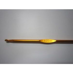 Крючок для вязания алюминиевый с покрытием 4,0мм YL-198