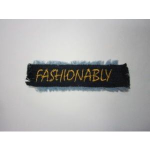 Аппликация джинсовая термо «Fashionably» Арт.14676АБ 10,0*3,5