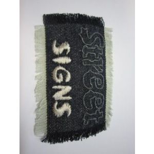 Аппликация джинсовая термо «Street Signs» Арт.14698АБ 9,0*5,0 прямоугольная