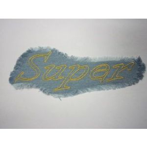 Аппликация джинсовая термо «Super» Арт.712АБ