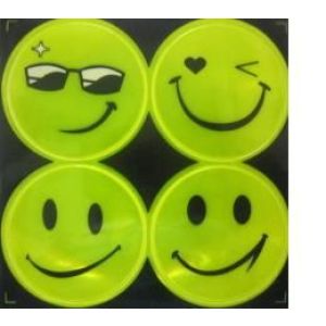 Аппликация-наклейка «Смайлик» д.5,5 светоотражающая