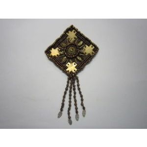 Аппликация-украшение термо с бусами СРА 2321