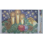 Набор для вышивания крестом с рисунком«Золотые свечи» Арт.905 25*37