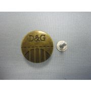 Кнопка-пуговица д.2,0см «D&G» н/к